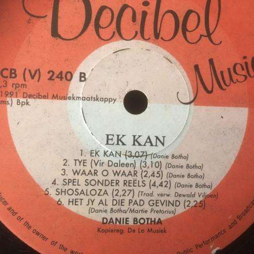LP - Dawie Botha - Ek Kan...! (Autographed)