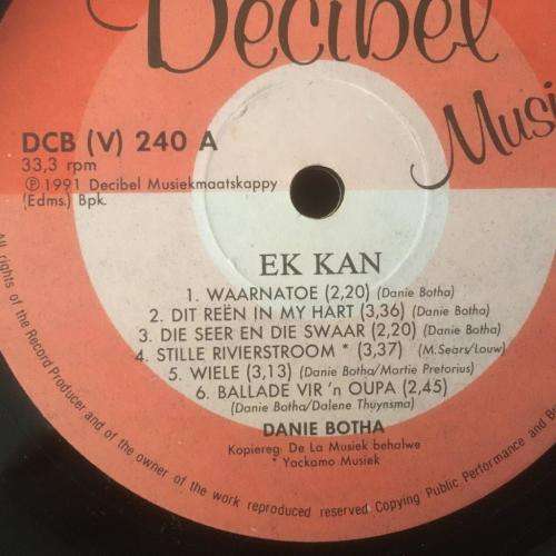 LP - Dawie Botha - Ek Kan...! (Autographed)