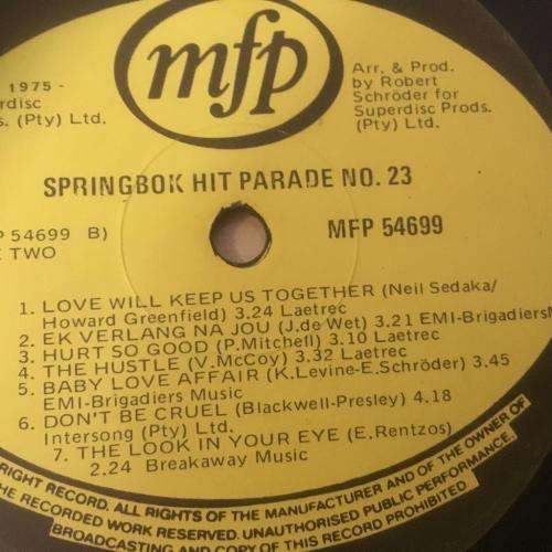 L.P. - Springbok Hit Parade 23