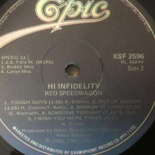 L.P. - Reo Speedwagon - Hi Infidelity
