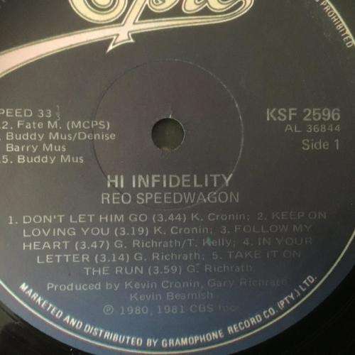 L.P. - Reo Speedwagon - Hi Infidelity