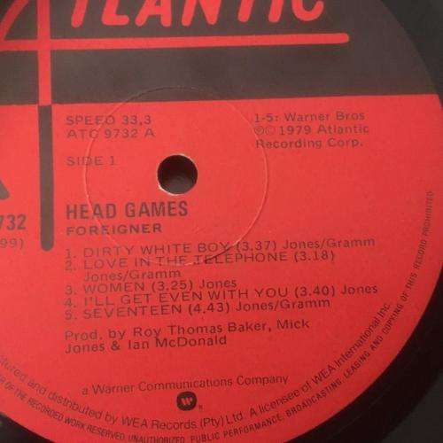 L.P. - Foreigner - Head Games