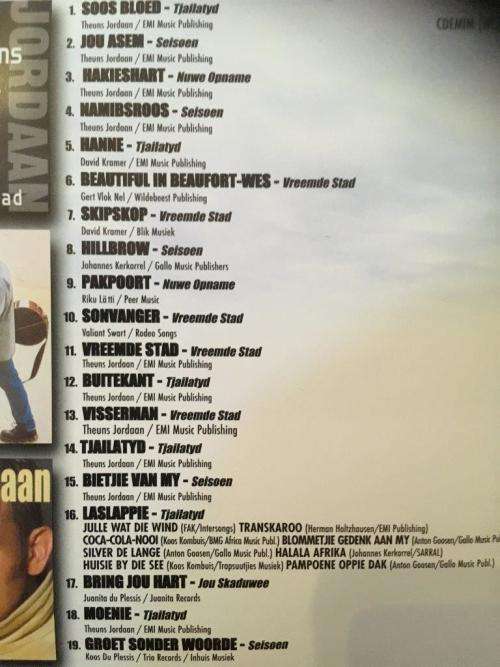 CD - Theuns Jordaan - Grootste Treffers 2000 - 2007