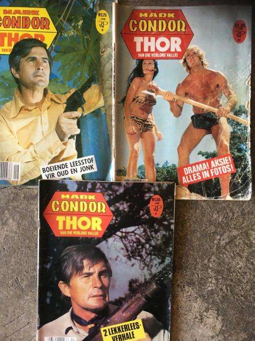 Job Lot of 3 Mark Condor Thor van die Verlore Vallei  Photo Book - Circa 1970's Early 1980's