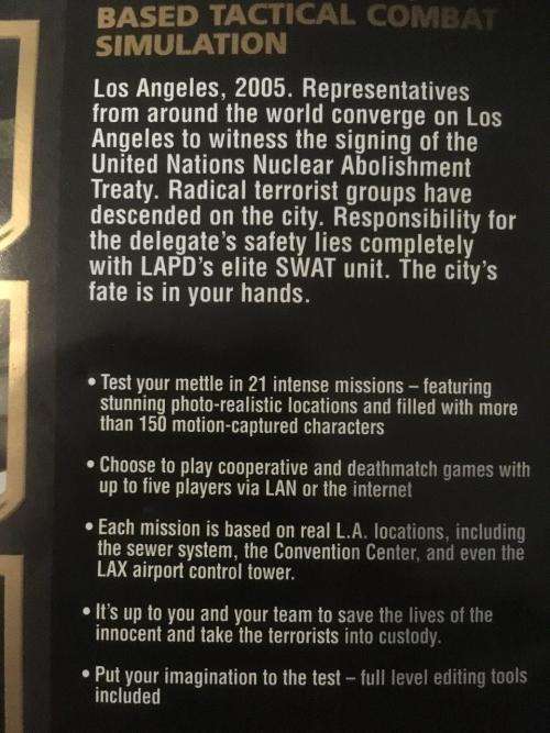 PC - SWAT 3 Close Quarters Battle