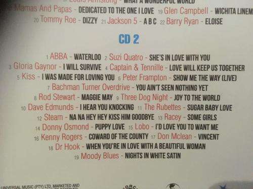 CD - Top 40 Hits of All Time Golden Oldies 50's 60's 70's (2cd)