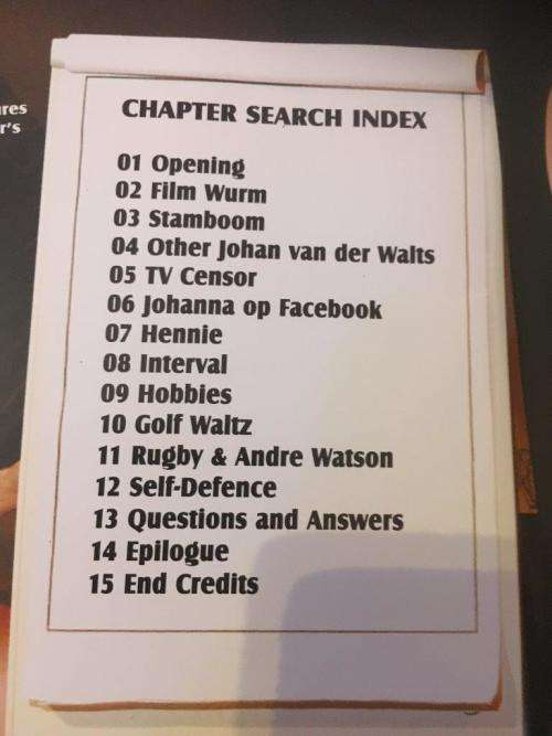 DVD - Johan Van Der Walt - Live At the Victory Thheatre Settle Settle!