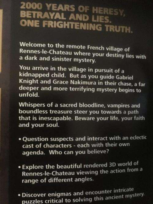 PC - Gabriel Knight 3 - Blood of the Sacred Blood of The Damned