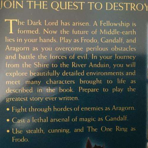 PS2 - The Lord of The Rings The Fellowship of The Ring Platinum