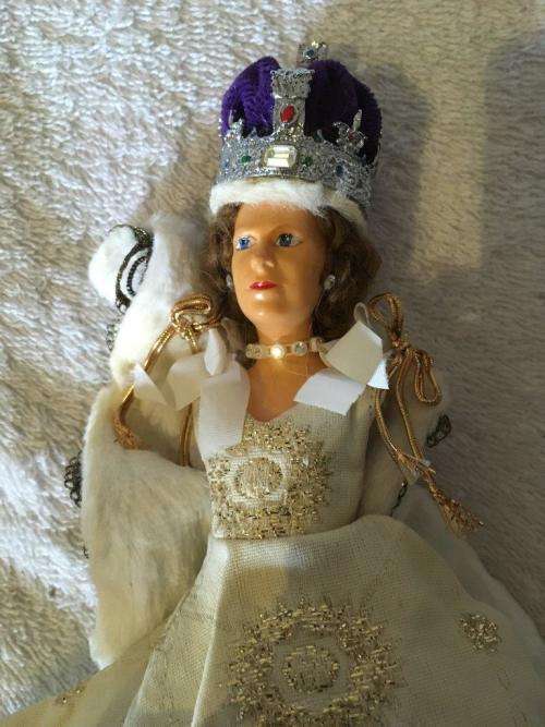 Vintage Peggy Nesbit Queen Elizabeth 1953 Coronitaion Dolls set of 3 see pics and description
