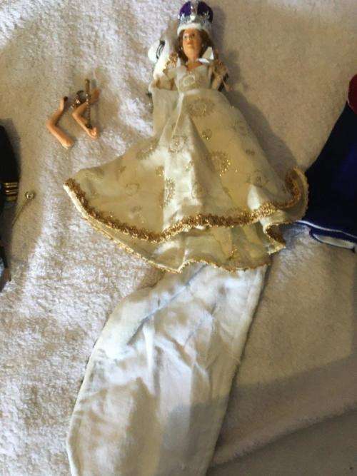 Vintage Peggy Nesbit Queen Elizabeth 1953 Coronitaion Dolls set of 3 see pics and description