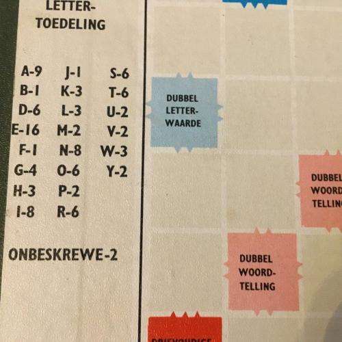 Vintage Afrikaanse Scrabble  - Spears Games Afrikaanse Uitgawe