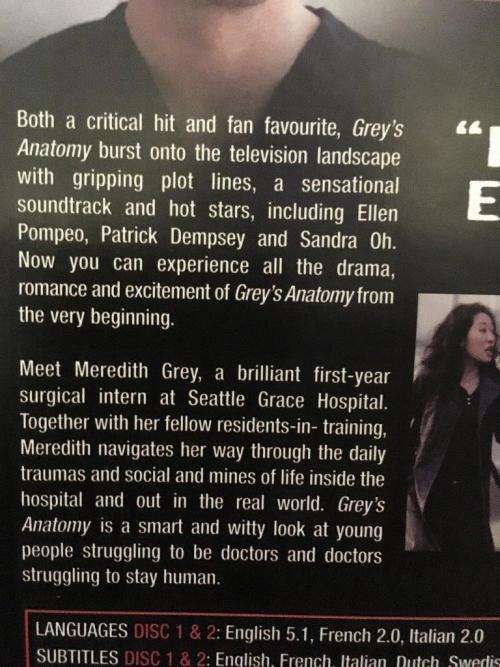 DVD - Grey's Anatomy - The Complete First Series