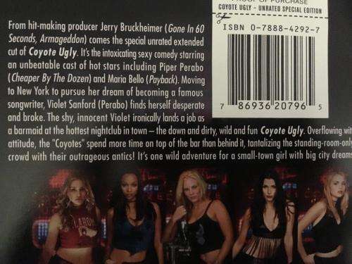 DVD - Coyote Ugly - The Unrated extended cut (zone 1 NTSC)