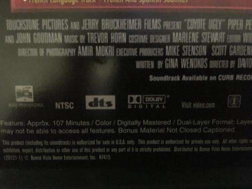 DVD - Coyote Ugly - The Unrated extended cut (zone 1 NTSC)