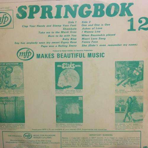 LP - Springbok Hit Parade 12