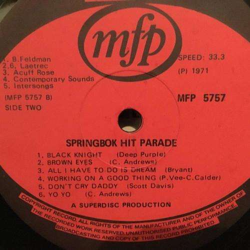 L.P. - Springbok Hit Parade 1