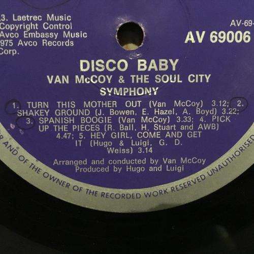 LP - Van McCoy and The Soul City Symphony - Disco Baby