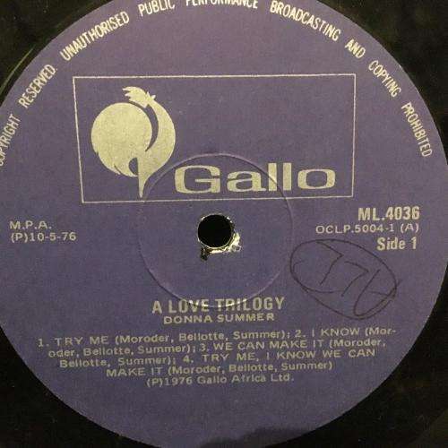 LP - Donna Summer - A Love Trilogy