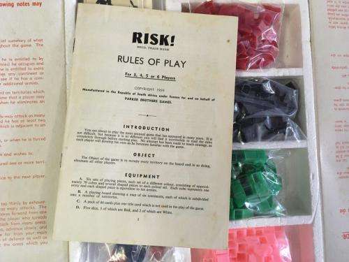 Vintage Risk - Parker Brothers  - Wooden Dice etc Circa 1960's