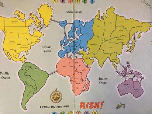 Vintage Risk - Parker Brothers  - Wooden Dice etc Circa 1960's