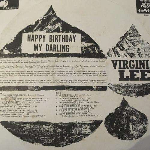 L.P. - Virginia Lee - Happy Birthday My Darling