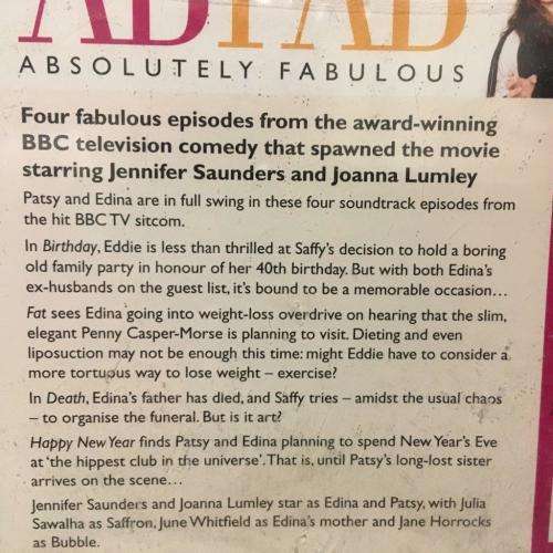 CD - ABFAB - Absolutley Fabulous - 4 BBC Soundtrack Episodes (New Sealed)