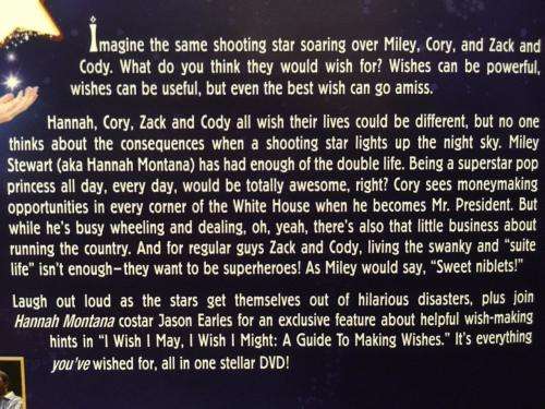 DVD - Whisg Gone Amiss - One Shooting Star Three Wishes - Cory in the House Hannah Montana