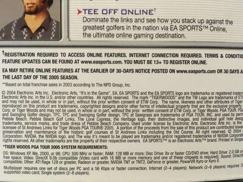 PC - Tiger Woods PGA Tour 2005