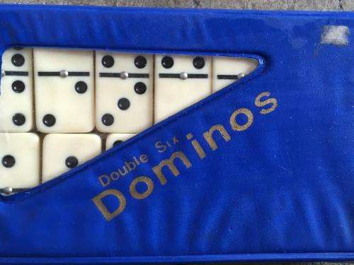 Double Six Dominos Made in Taiwan With Metal Spin (As new)