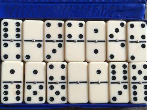 Double Six Dominos Made in Taiwan With Metal Spin (As new)