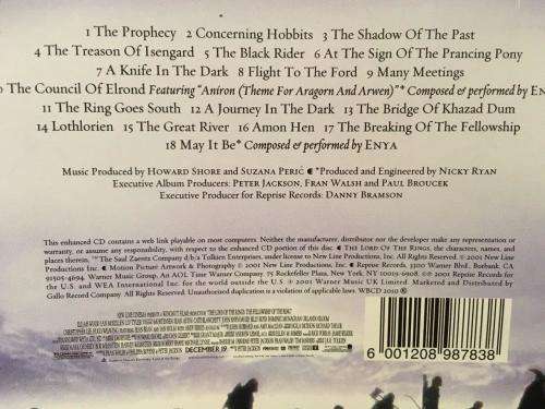 CD - The Lord of The Rings The Fellow of The Ring - Original Motion Picture Soundtrack