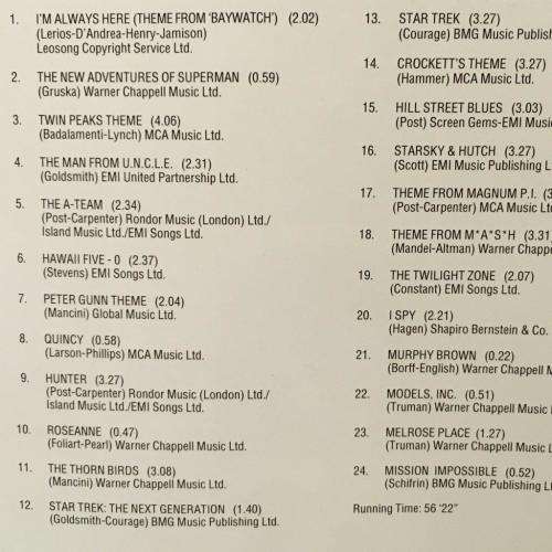 CD - TV America - 24 Big Themes From The Small Screen