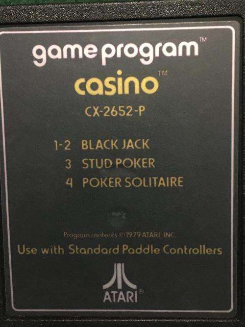 Atari - Casino Cartridge - original cartridge for atari 2600