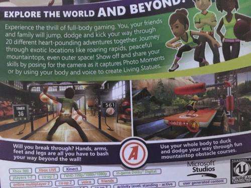 Xbox 360 - Kinect + Kinect Adventures Game Bundle