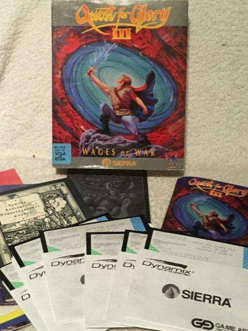 PC - Quest of Glory III Wages of War (Big Box Game DOS Floppy Disks) - Retro Gaming