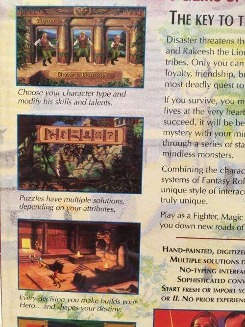 PC - Quest of Glory III Wages of War (Big Box Game DOS Floppy Disks) - Retro Gaming