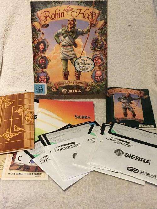 PC - The Legend of Robin Hood Conquest of the Longbow (Big Box Game DOS Floppy Disks) - Retro Gaming