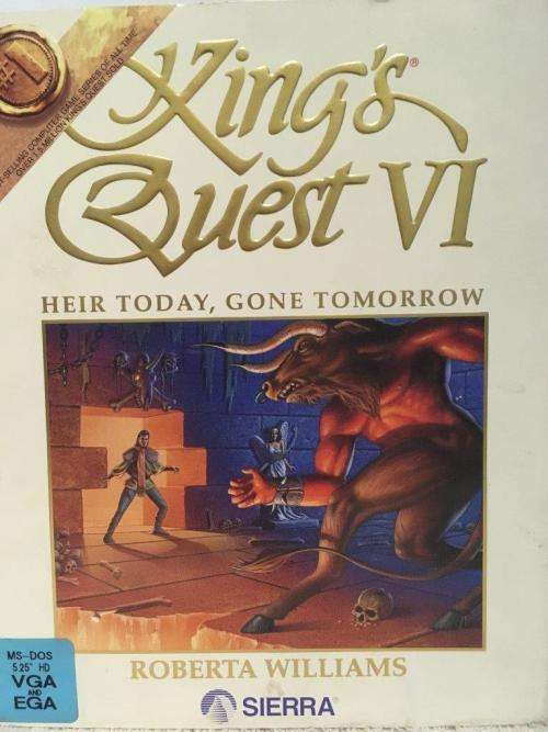 PC - King's Quest VI Heir Today, Gone Tomorrow (Big Box Game DOS Floppy Disc ) - Retro Gaming