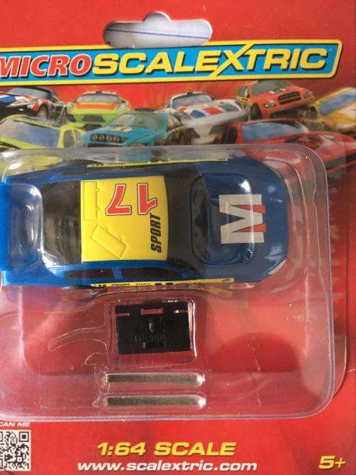 Scalextric Micro - US Stock Car Blue No17 - 1:64 Scale (new)