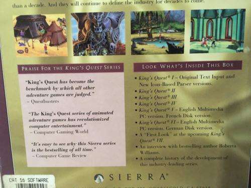PC - Kings Quest Collector's Edition (Big Box Game DOS win 3.1 ) - Retro Gaming