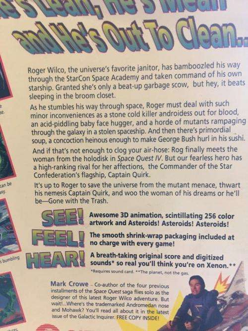 PC - Space Quest V Roger Wilco The Next Mutation - (Big Box - Dos Stiffy Disc) - Retro Gaming