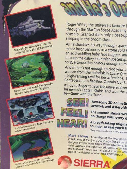 PC - Space Quest V Roger Wilco The Next Mutation - (Big Box - Dos Stiffy Disc) - Retro Gaming