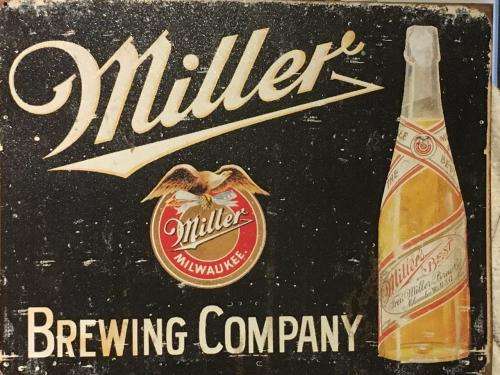 Miller Brewing Company Tin Sign - 410mm x 320mm
