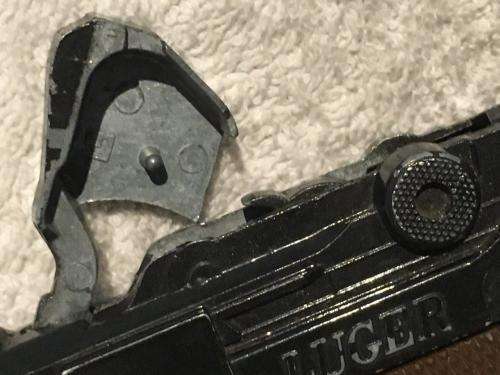 Vintage Metal Luger Cap Gun - Crescent Toy Co Ltd - Made In England +-16cm long