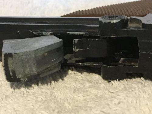 Vintage Metal Luger Cap Gun - Crescent Toy Co Ltd - Made In England +-16cm long