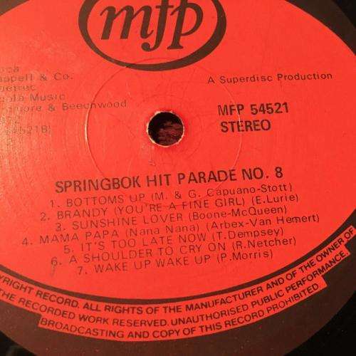 L.P. - Springbok Hit Parade 8