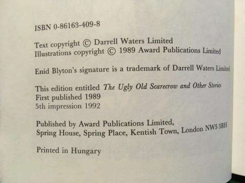 Enid Blyton - The Ugly Old Scarecrow and other stories - Hard Cover