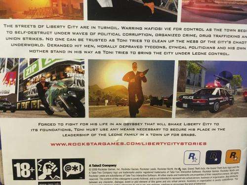 PS2 - Grand Theft Auto Liberty City Stories