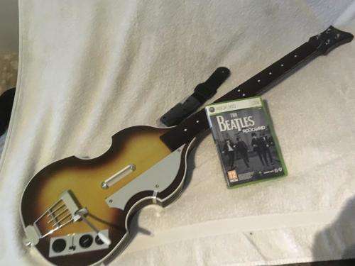 Xbox 360 - The Beatles Rock Band  Wirless Hofner Bass Guitar (Limited Ed) + The Beatles Rock band